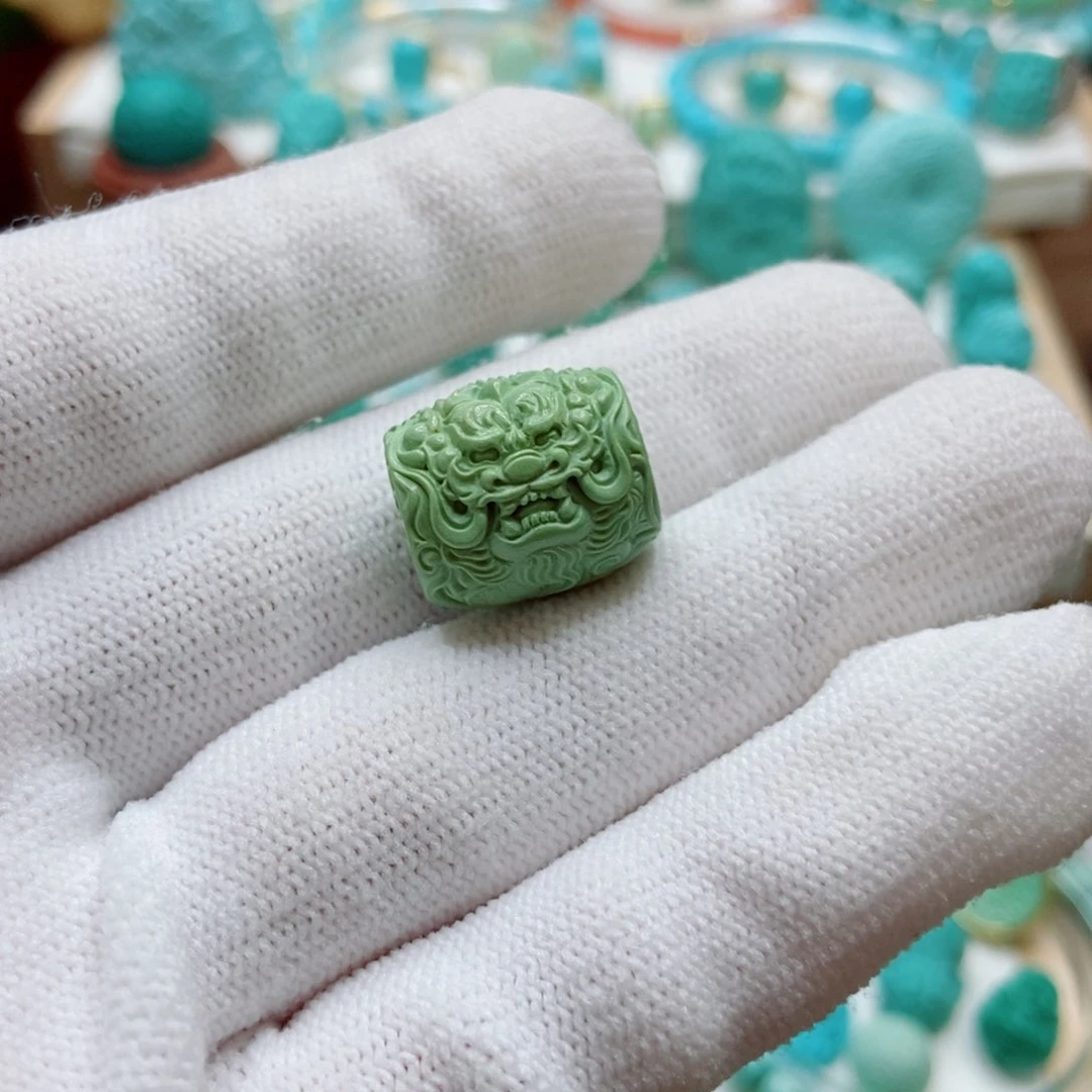 绿松石未镶嵌龙珠
