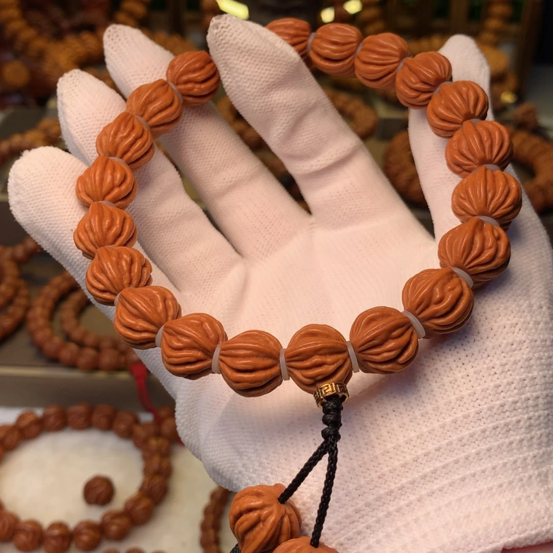 桃核手串秦岭龙纹