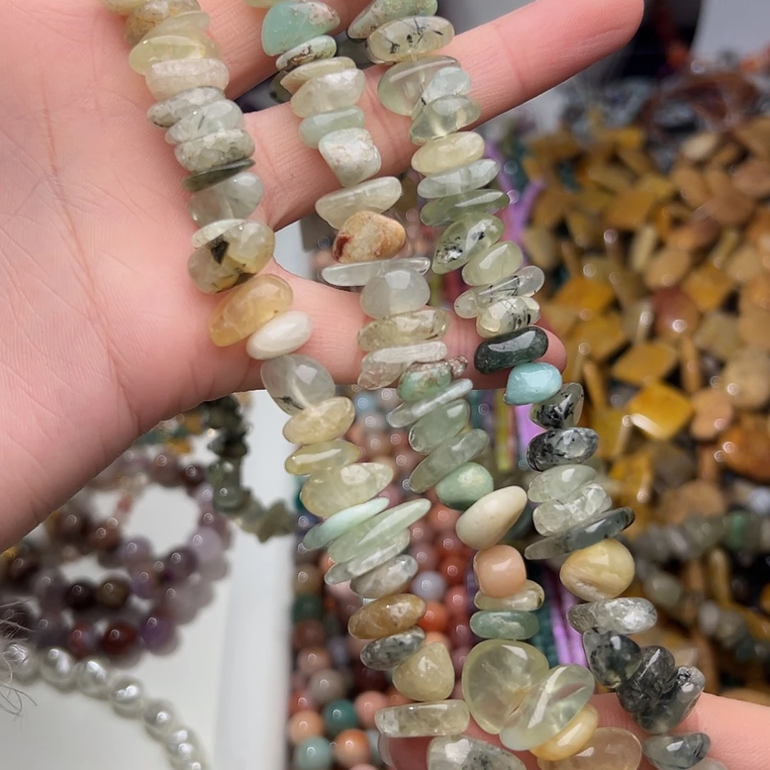 玛瑙/玉髓合金珠宝半成品G709。14mm天然葡萄晶糖豆随形一条