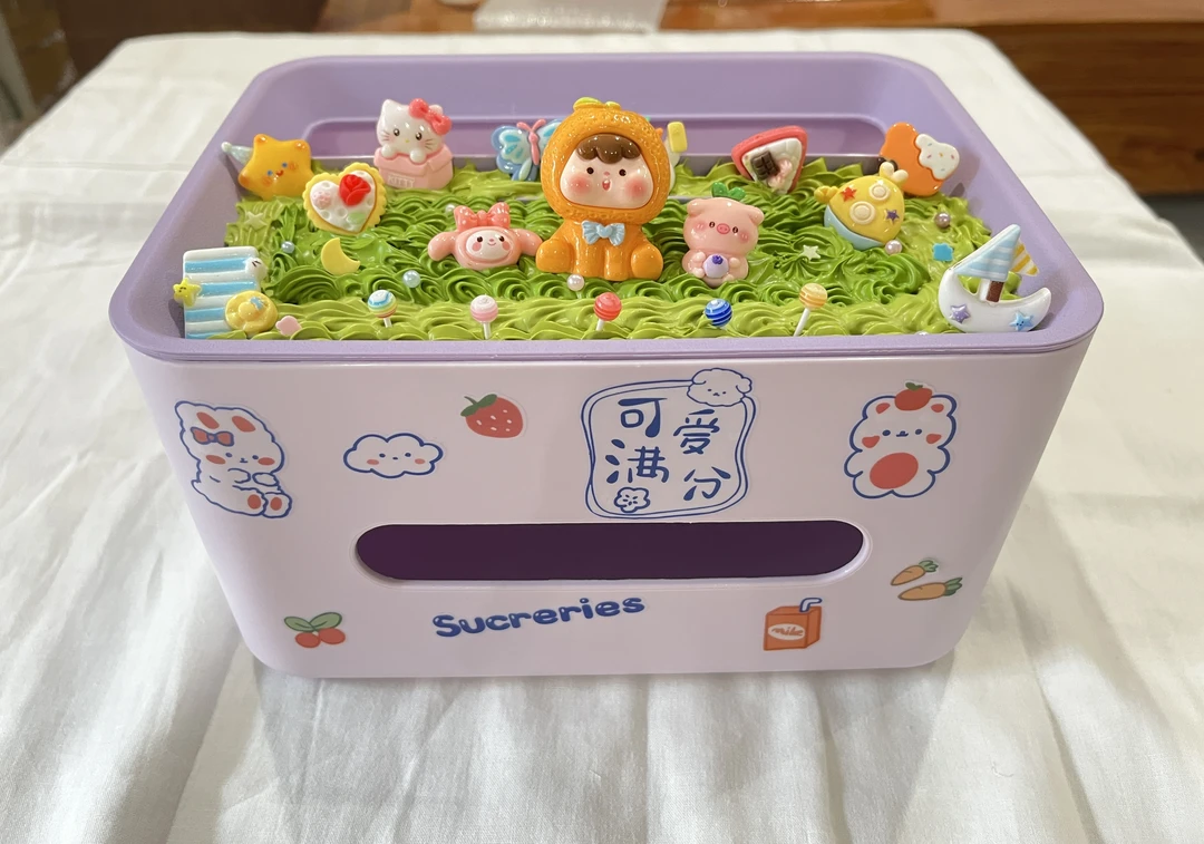 DIY奶油胶纸巾盒