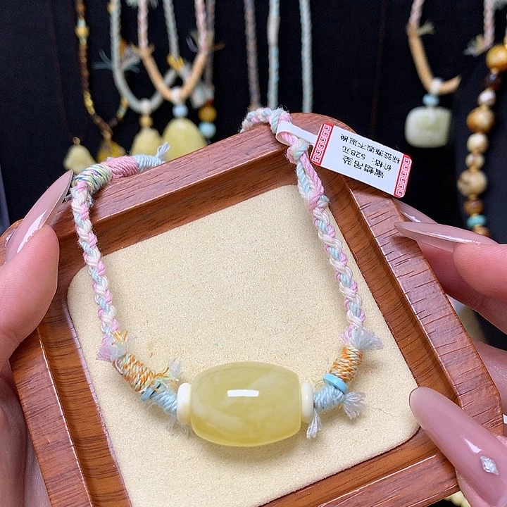 手链蜜蜡未镶嵌蜜蜡吊坠项链