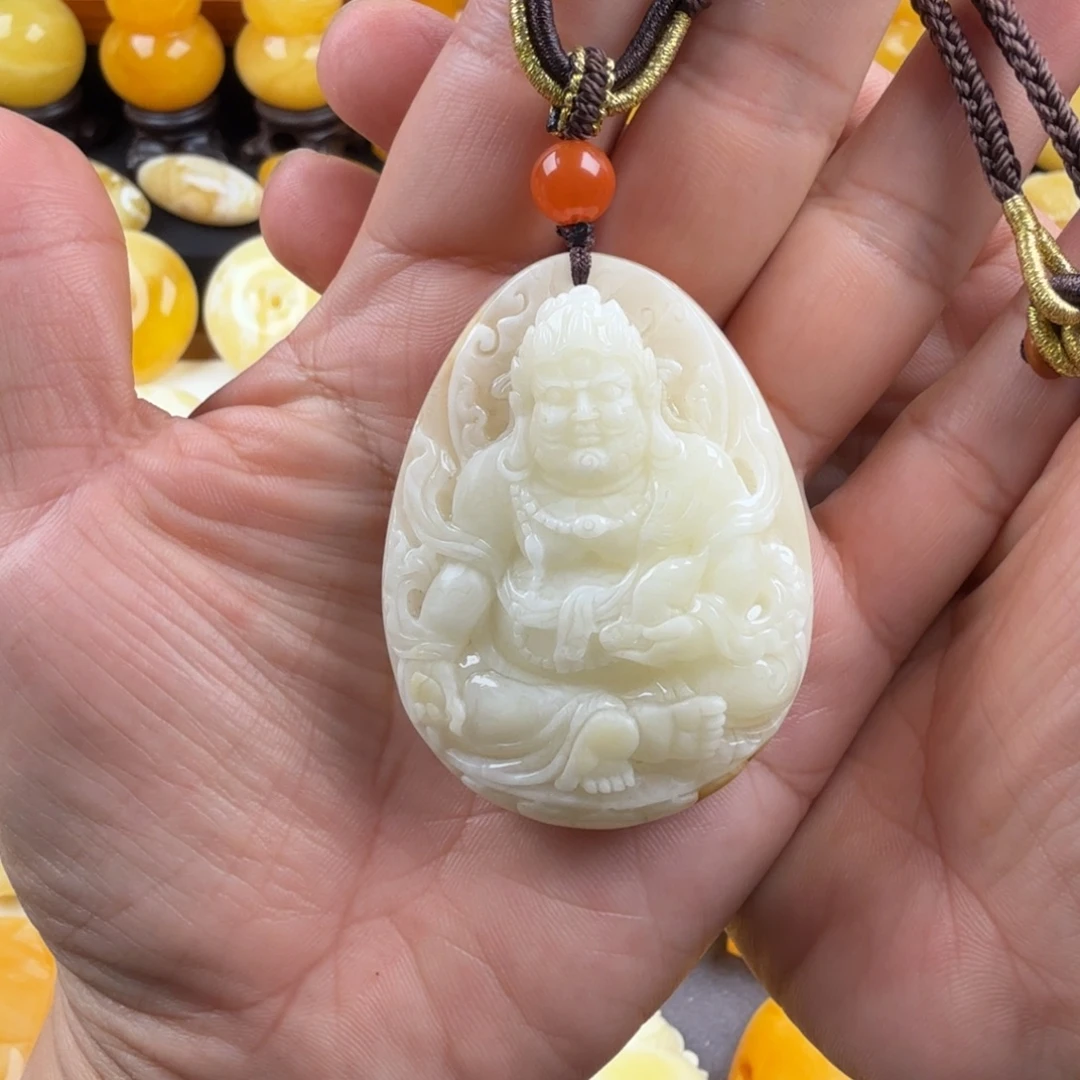 琥珀未镶嵌颈饰纯天然琥珀蜜蜡