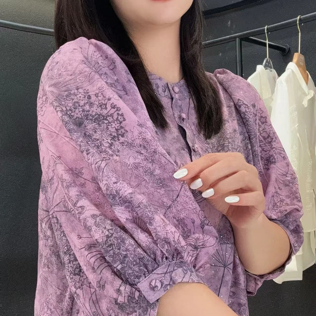 新款粉色蒲公英上衣衬衫Q25BC2183