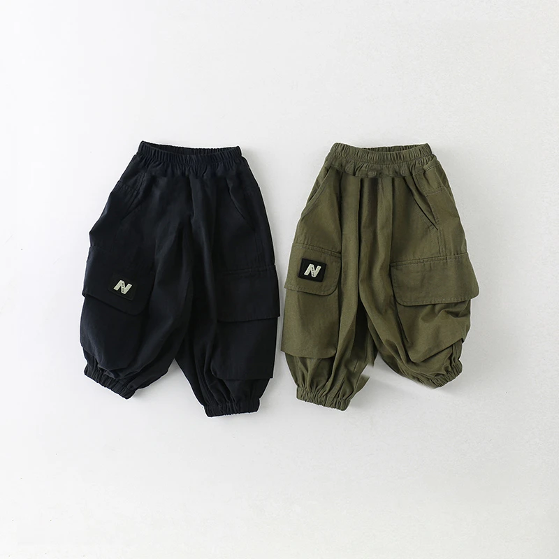 儿童工装裤春秋2024新款裤子韩版休闲洋气工装裤