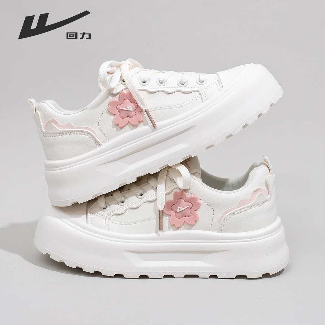 回力厚底小白鞋2025春季新款网红百搭增高板鞋裙子休闲运动时尚女