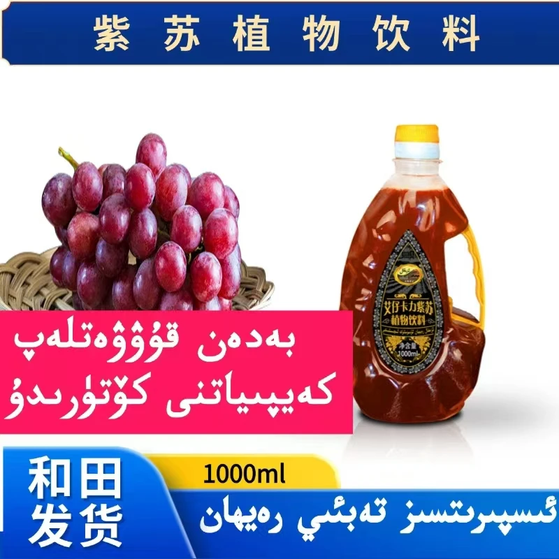 IZIKAL紫苏植物饮料一瓶1000克KARA KUTA Rayhan瓶装