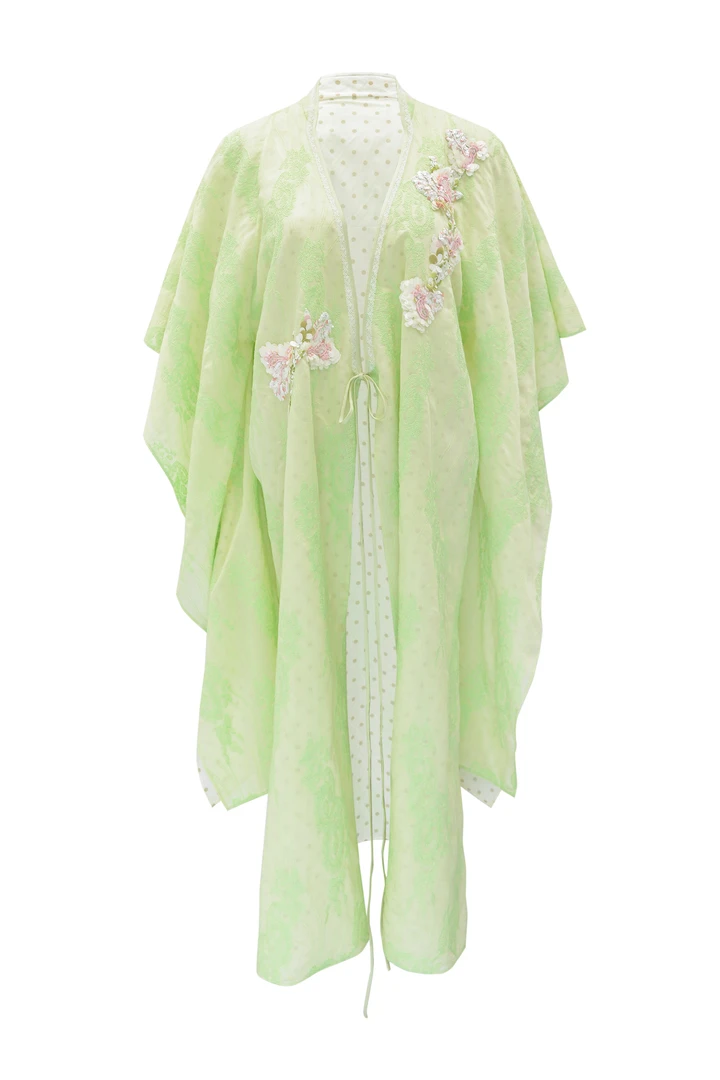 Messential W619莹绿绣布披肩