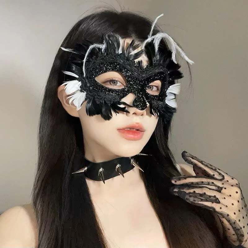 假面舞会花朵面具镂空蕾丝性感禁欲系面罩小众情趣成人派对饰品