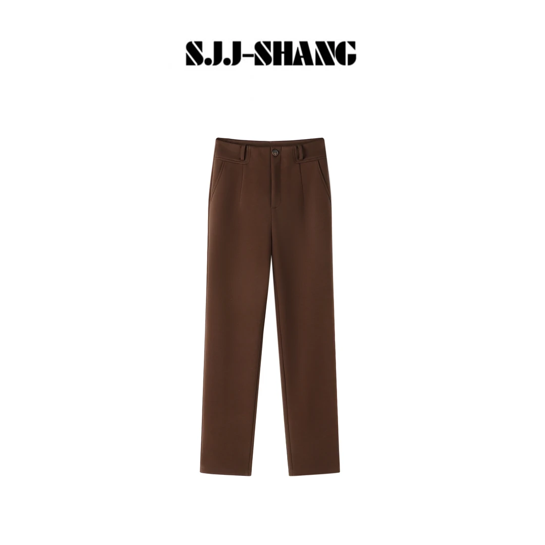 SJJ-SHANG【亚赢神裤】密实颗粒毛复合针织肌理感休闲裤q136473p