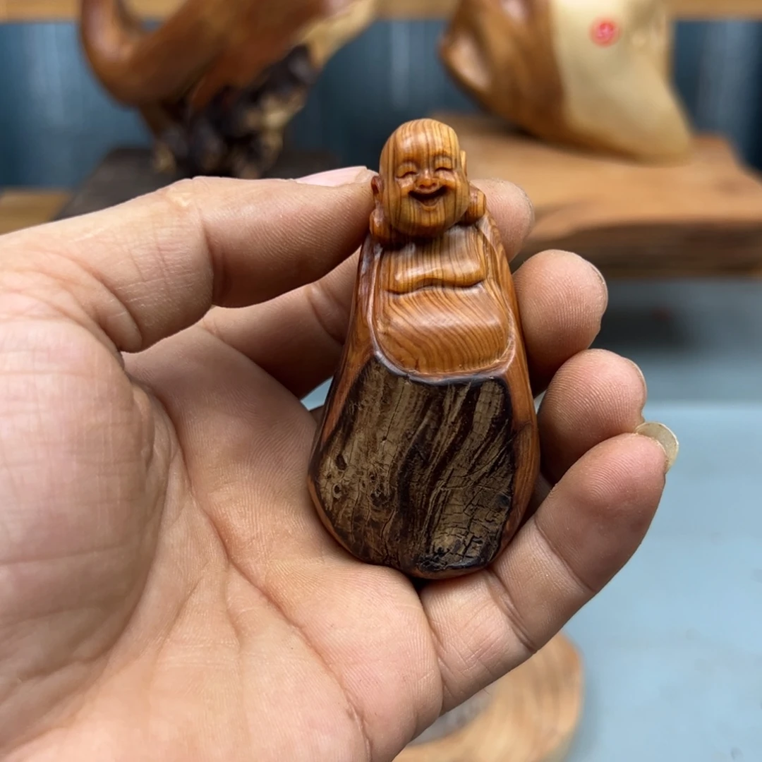 小***吖木崖柏木摆件手把件