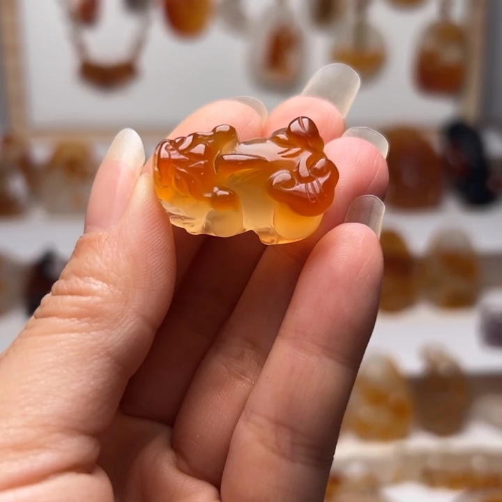 玛瑙/玉髓合金吊坠