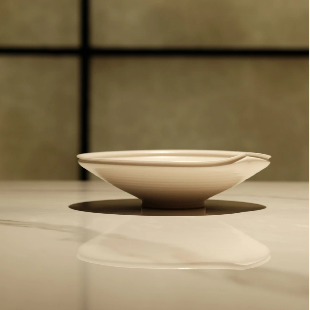 【半斋餐具新品】圆梦系列餐具 YM2400011 卷边浅盘 直径18.5*4cm