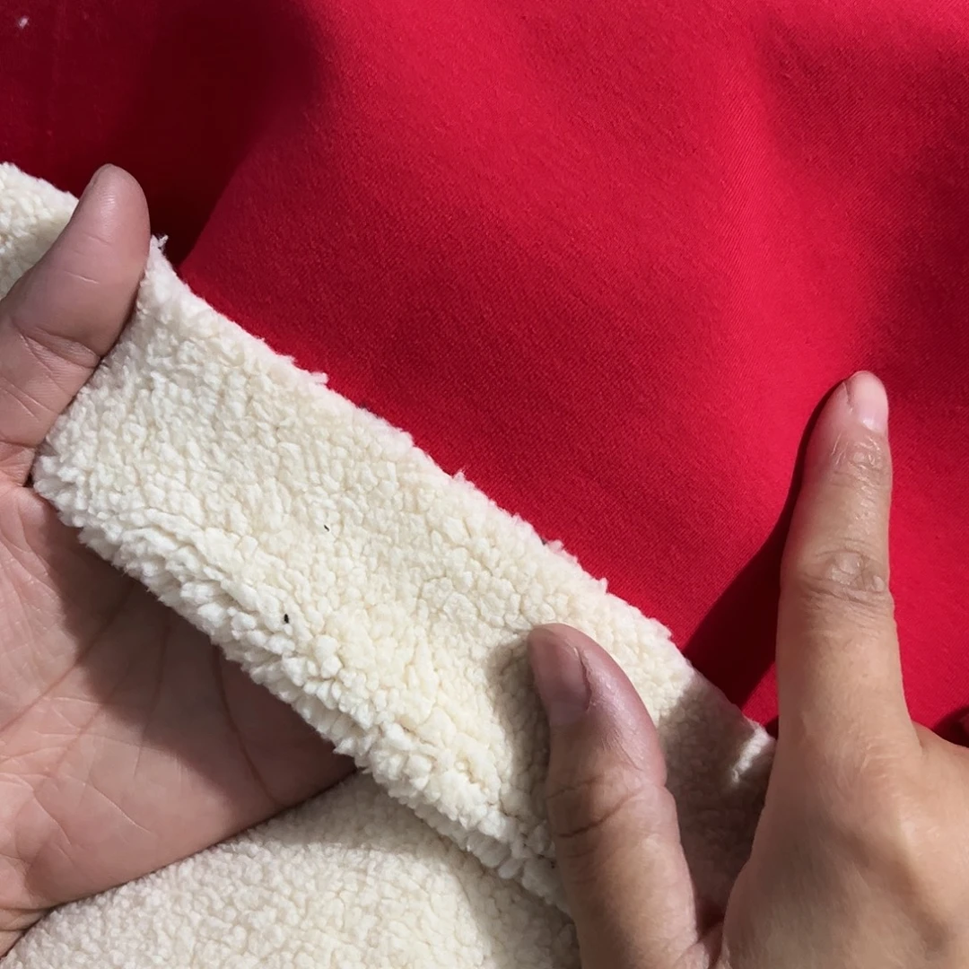 大红色羊驼绒1.8×2米长带螺纹