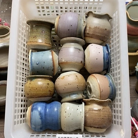 紫砂花盆739微瑕品口径3到4左右