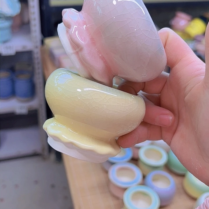 红陶陶瓷花盆当场满12包邮