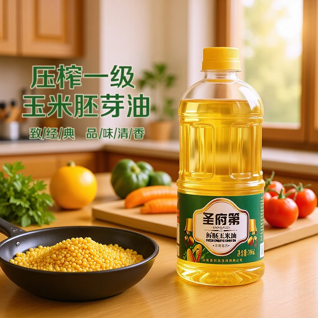 【圣府第】玉米胚芽油700ML非转基因物理压榨一级小桶植物油食用油