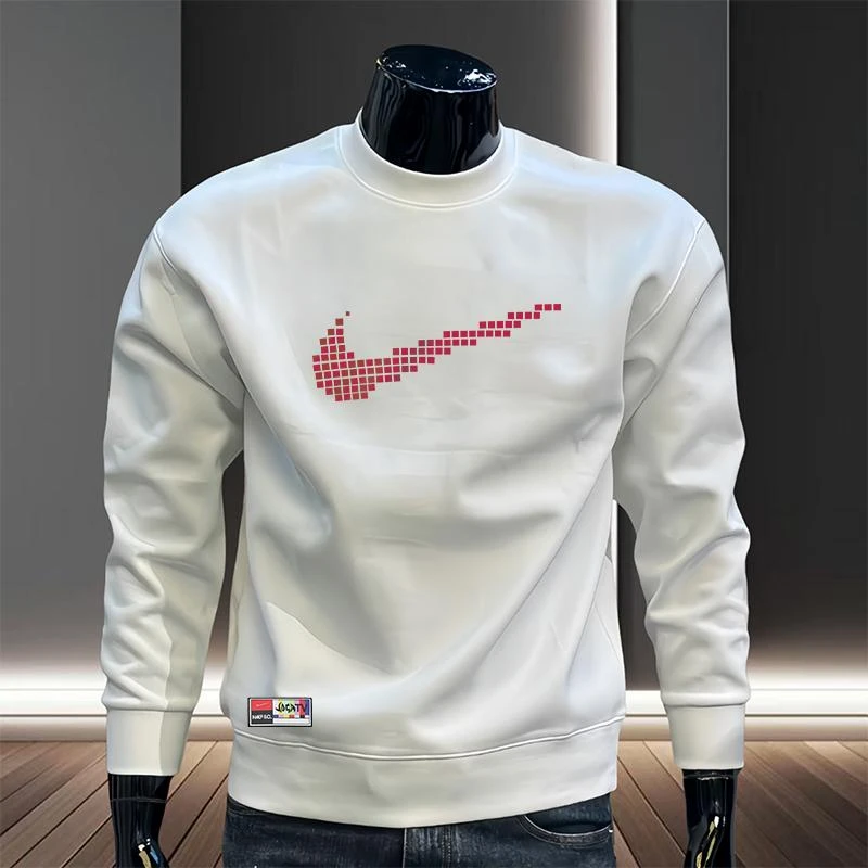 奥莱精选折扣专区~秋冬季圆领加绒卫衣宽松加大码男装长袖打底衫