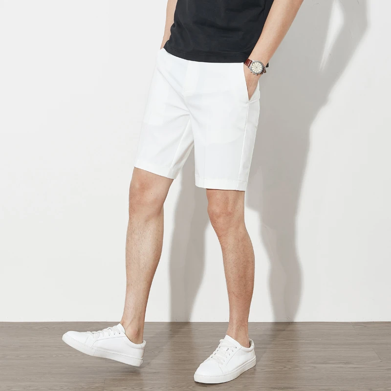 梵基弗奈高端轻奢短裤男士夏季抗皱免烫修身西裤中裤垂感五分裤子