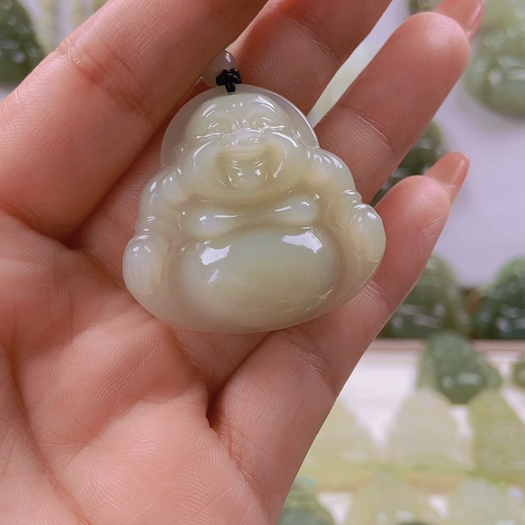 和田玉未镶嵌颈饰生***糖