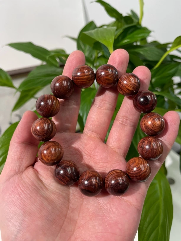 年终新品放漏 沉水级紫油梨 16mm/14颗 海南黄花梨 密度出色