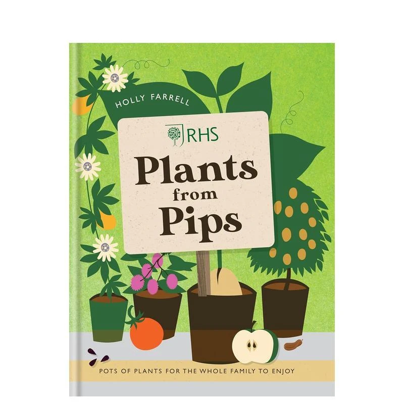 从果核中种植水果和水彩 RHS Plants from Pips 原版英文生活综合