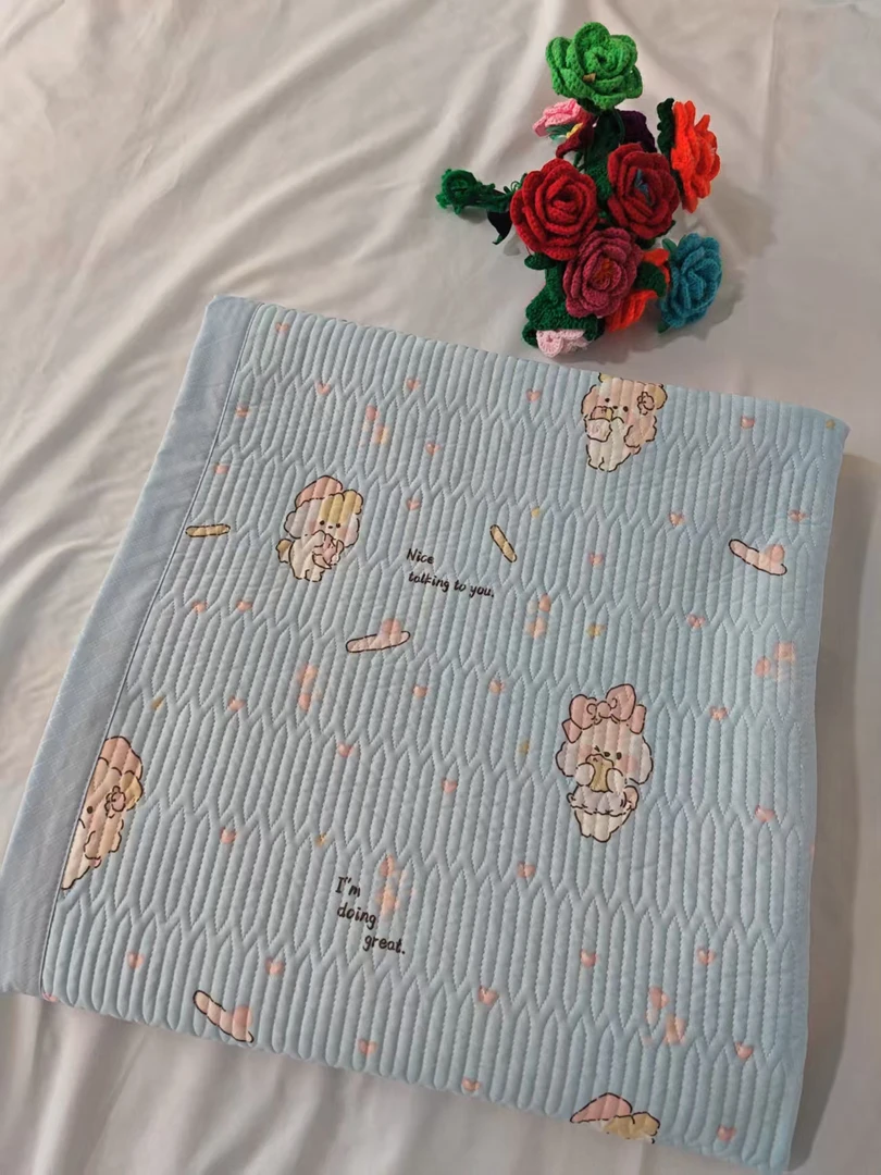 苏欣佳纺 家用新款多功能凉感丝亲肤软凉席印花床盖