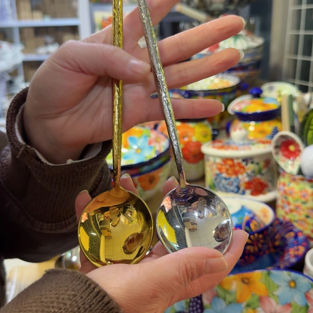 瓷片304碎金碎银饭勺2只看图