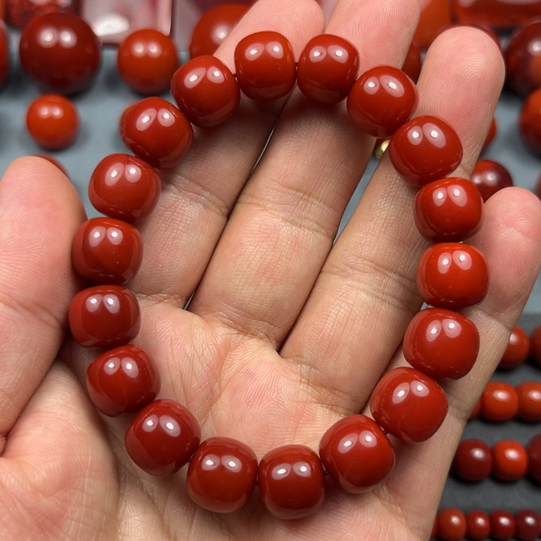 南红玛瑙未镶嵌珠宝奇石尺寸12/11正锦红