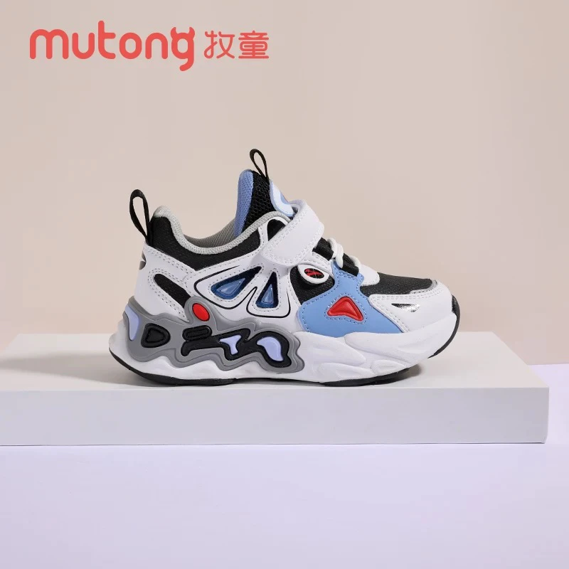 牧童童鞋秋季男童鞋皮面商场同款中大童运动鞋轻便休闲鞋