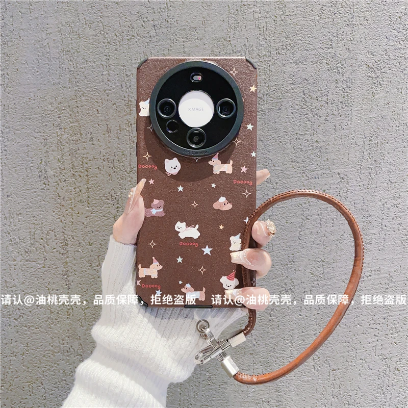 （华为Mate60系列）瞳眼全包小羊皮适用华为Mate60Pro/Pro+手机壳潮