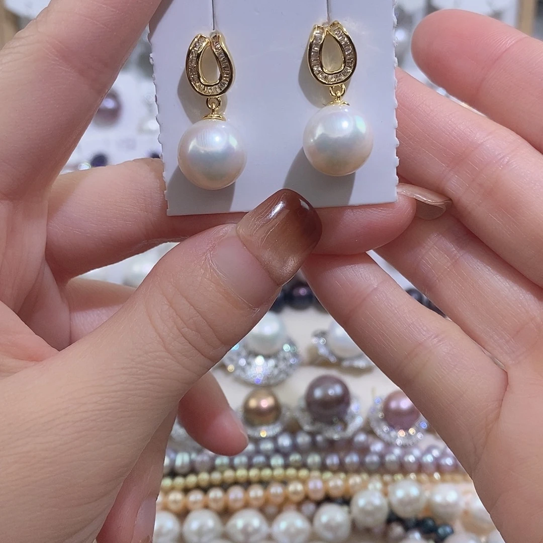 未镶嵌淡水珍珠耳饰w11.2