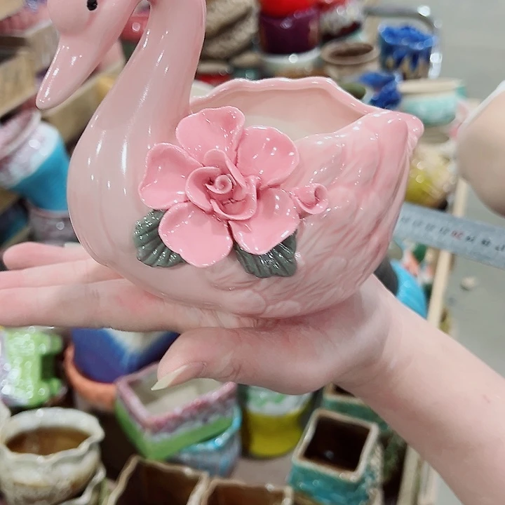 有孔，凑单福利满10元发货陶瓷多肉花盆！