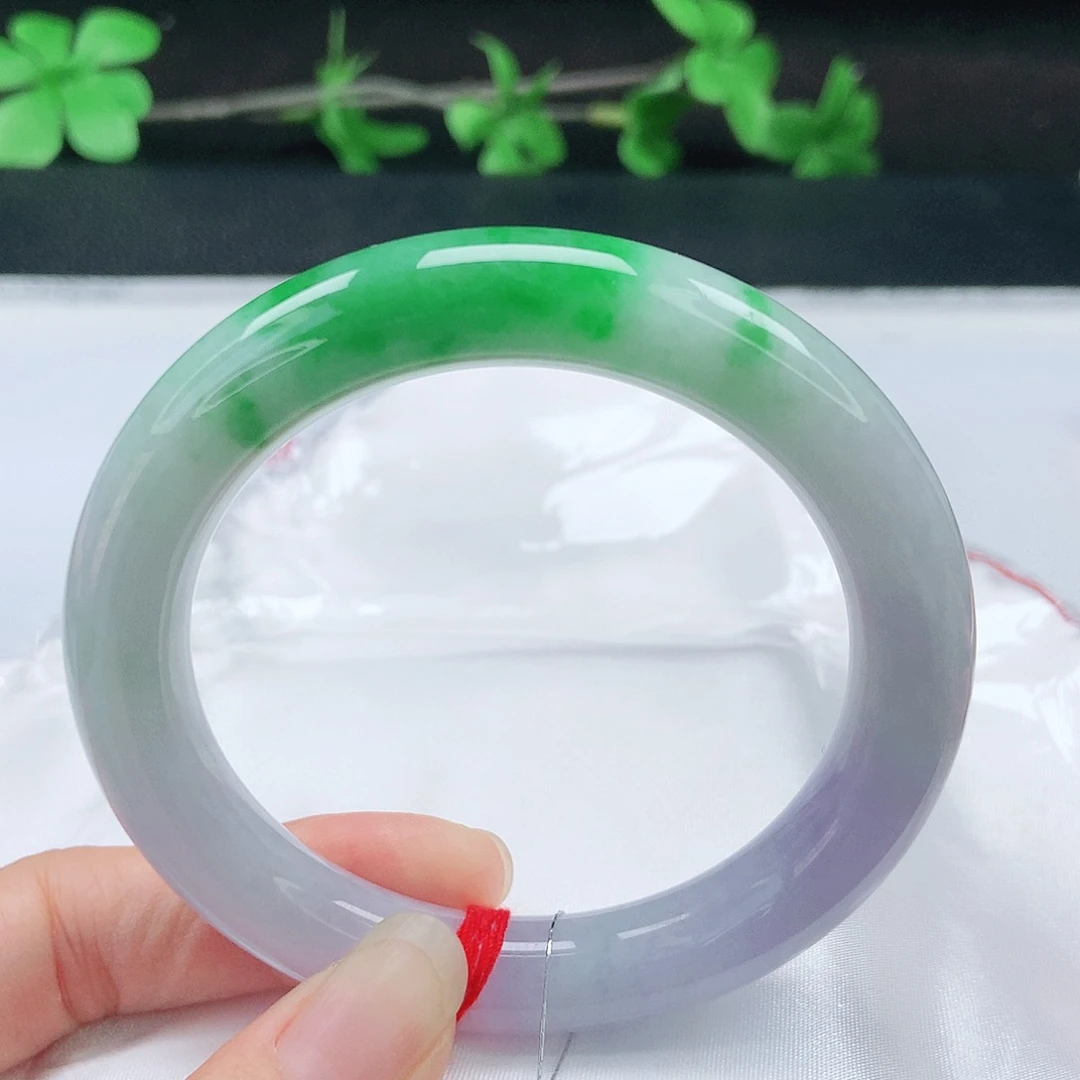 翡翠未镶嵌手镯（圆镯）57圆