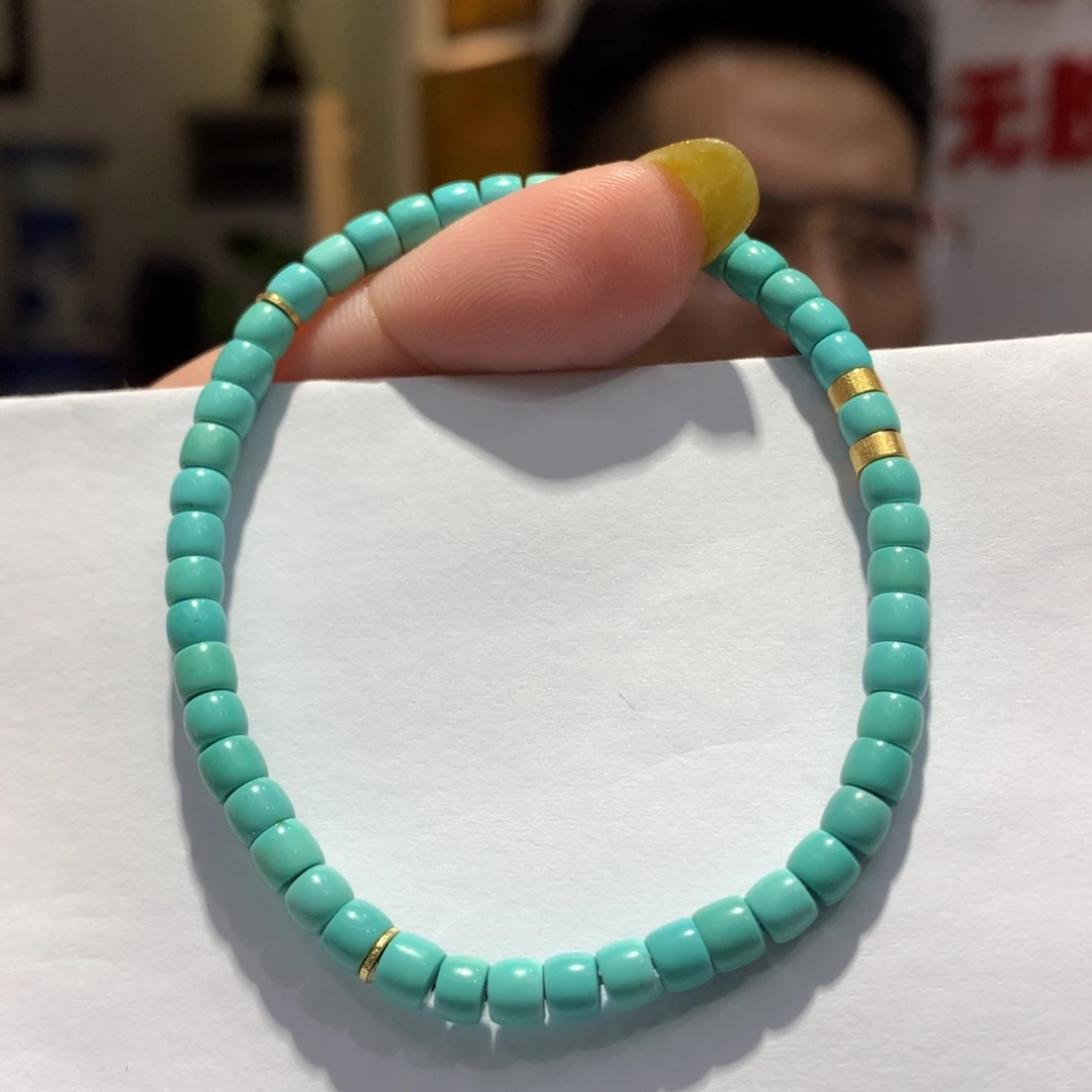 18K金镶嵌绿松石单圈