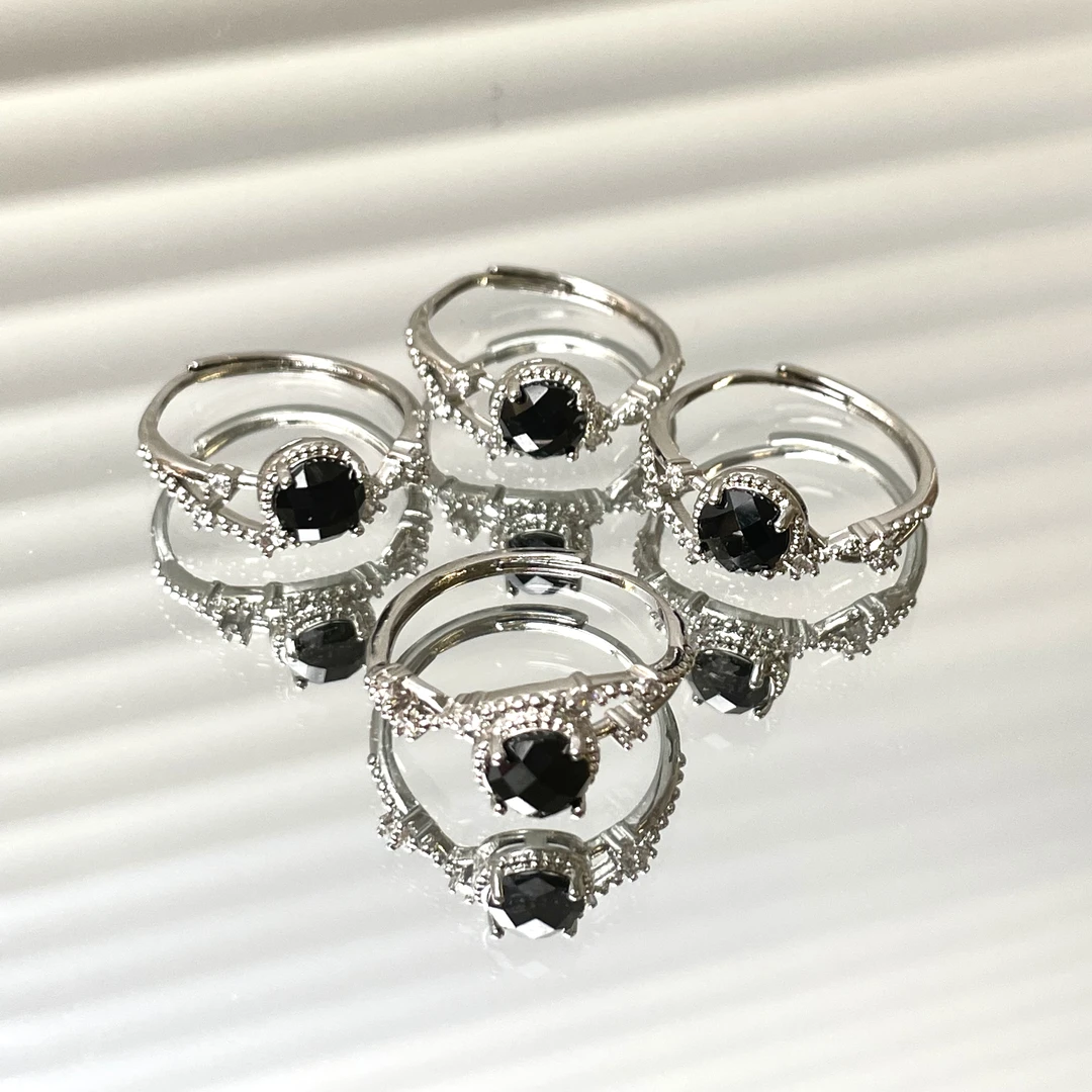 【闪耀】爆闪切面茶晶开口戒面小仙多样性发其一