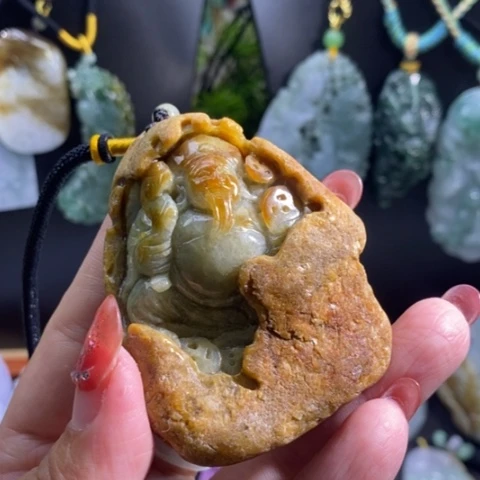 【闪购商品】颈饰未镶嵌翡翠财神