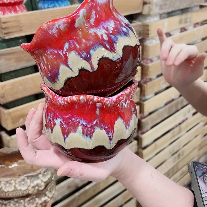 有孔，凑单福利满10元发货陶瓷多肉花盆！