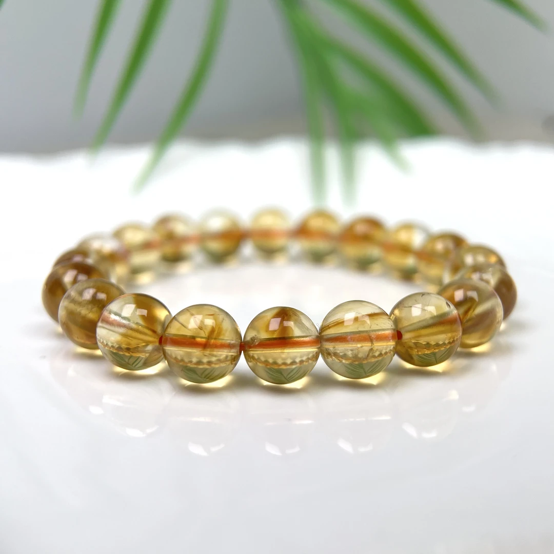 SSS天花板黄塔晶 水晶单圈圆珠手串 6-14mm+合集 FX-5833