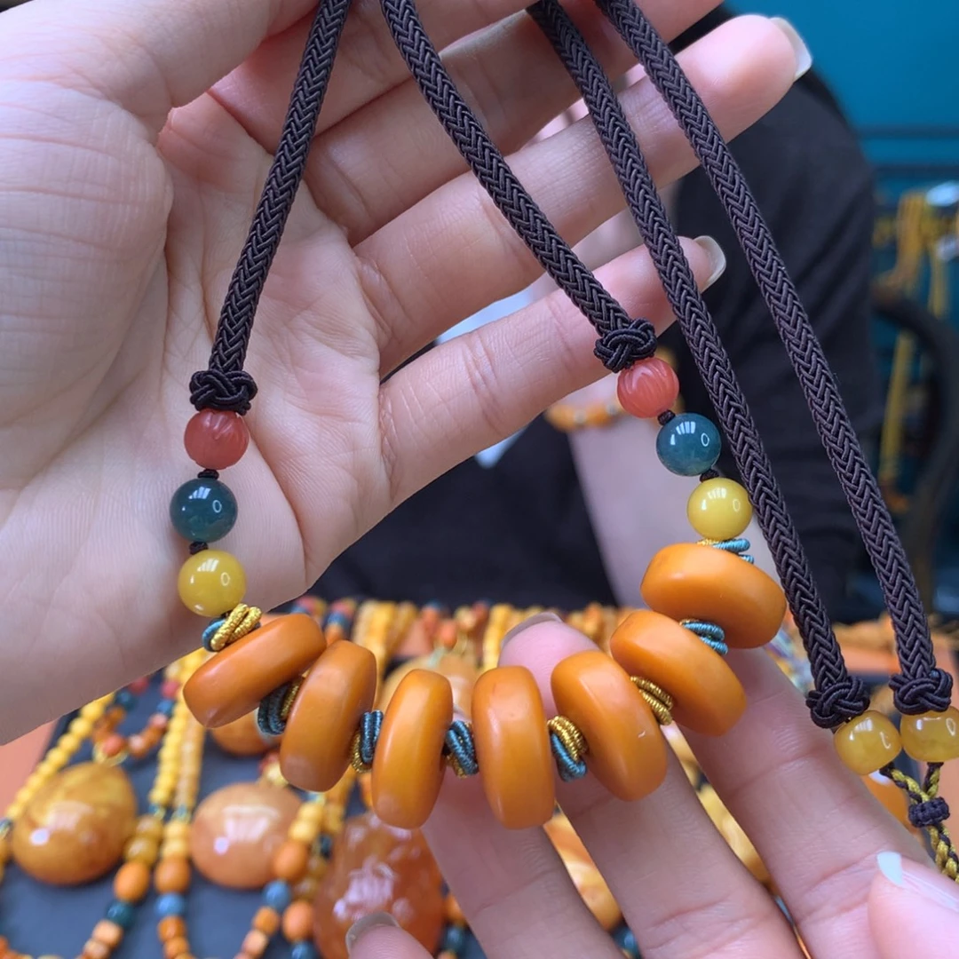 蜜蜡未镶嵌颈饰天然