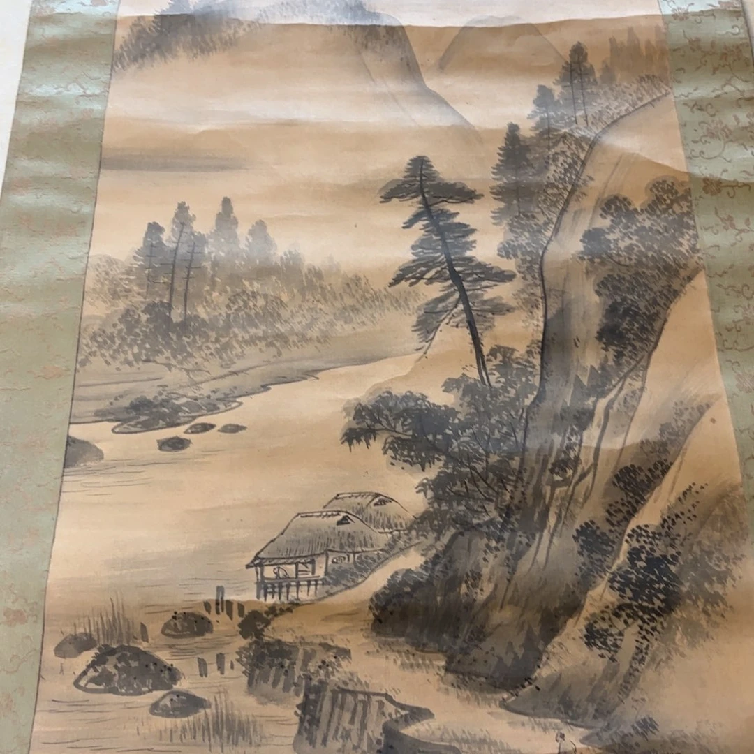 书法于***猫卷轴绢本绫裱853