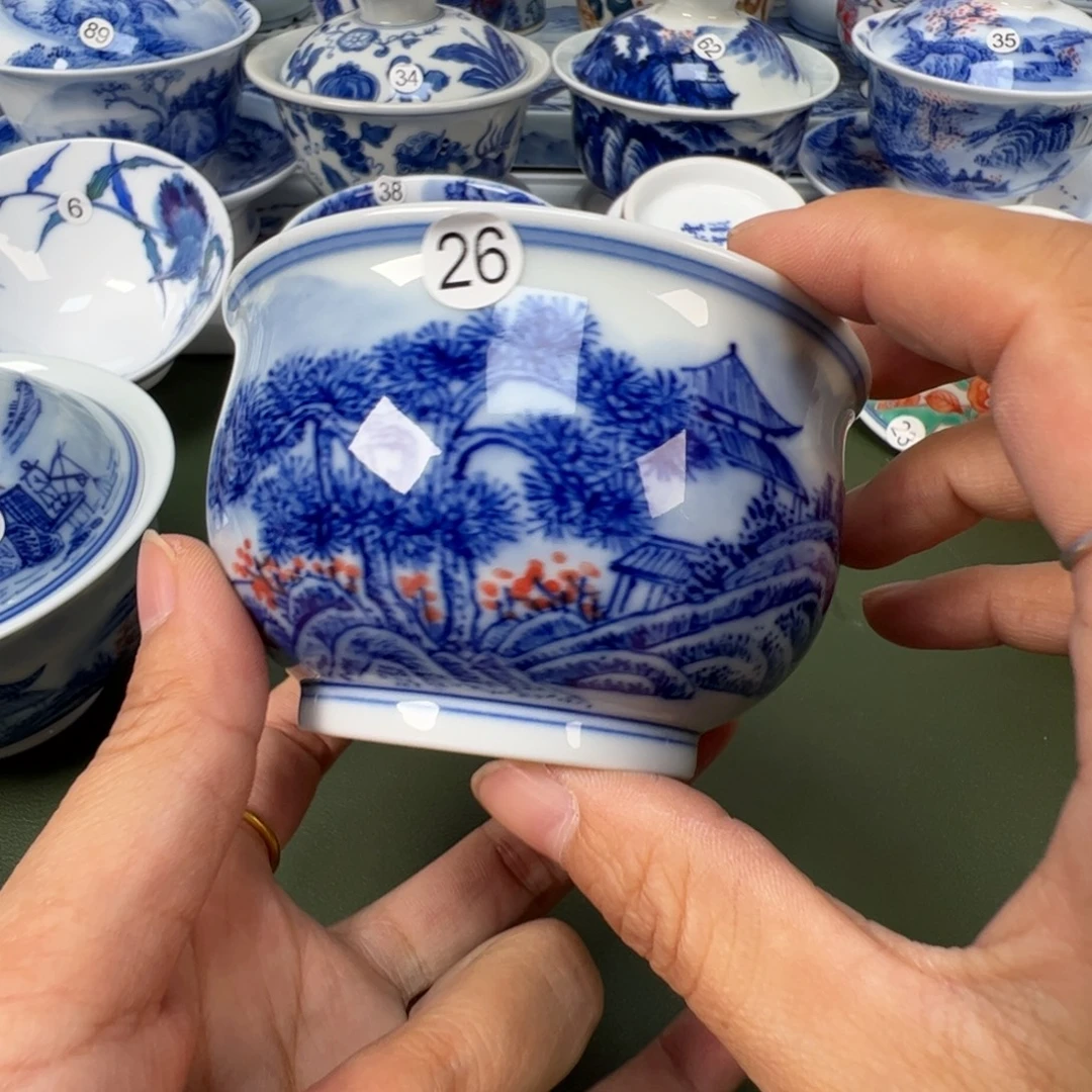 陶瓷景德镇纯手工纯手绘茶具木木26