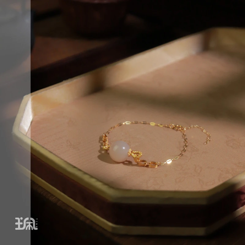 润灿|和田玉*手链*18K金镶嵌XYC24062818多样性发其一