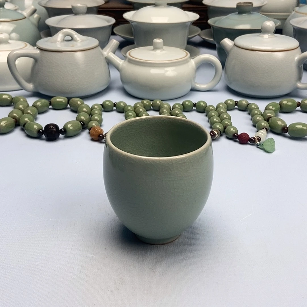 杯青绿釉鸡杯原矿原釉原产地