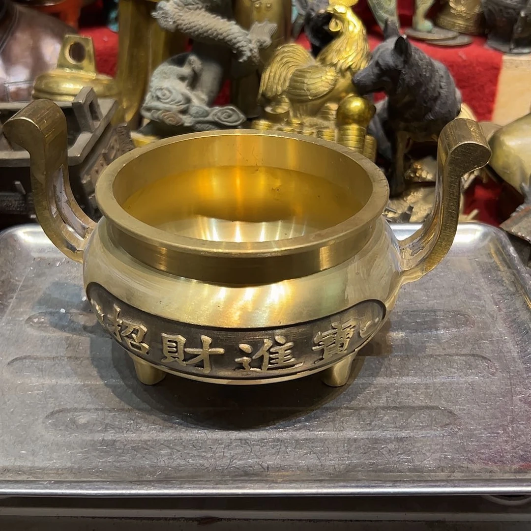 幸***乐黄铜摆件，文房摆件工艺品