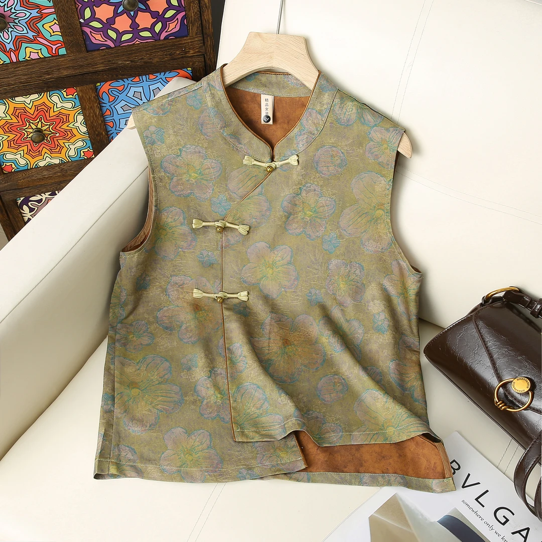 【拾翠江南】新中式马甲女时尚显瘦网红复古无袖夏季