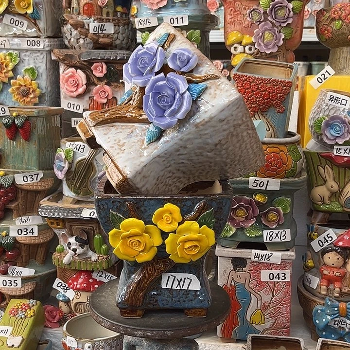 粗陶材质多肉花盆