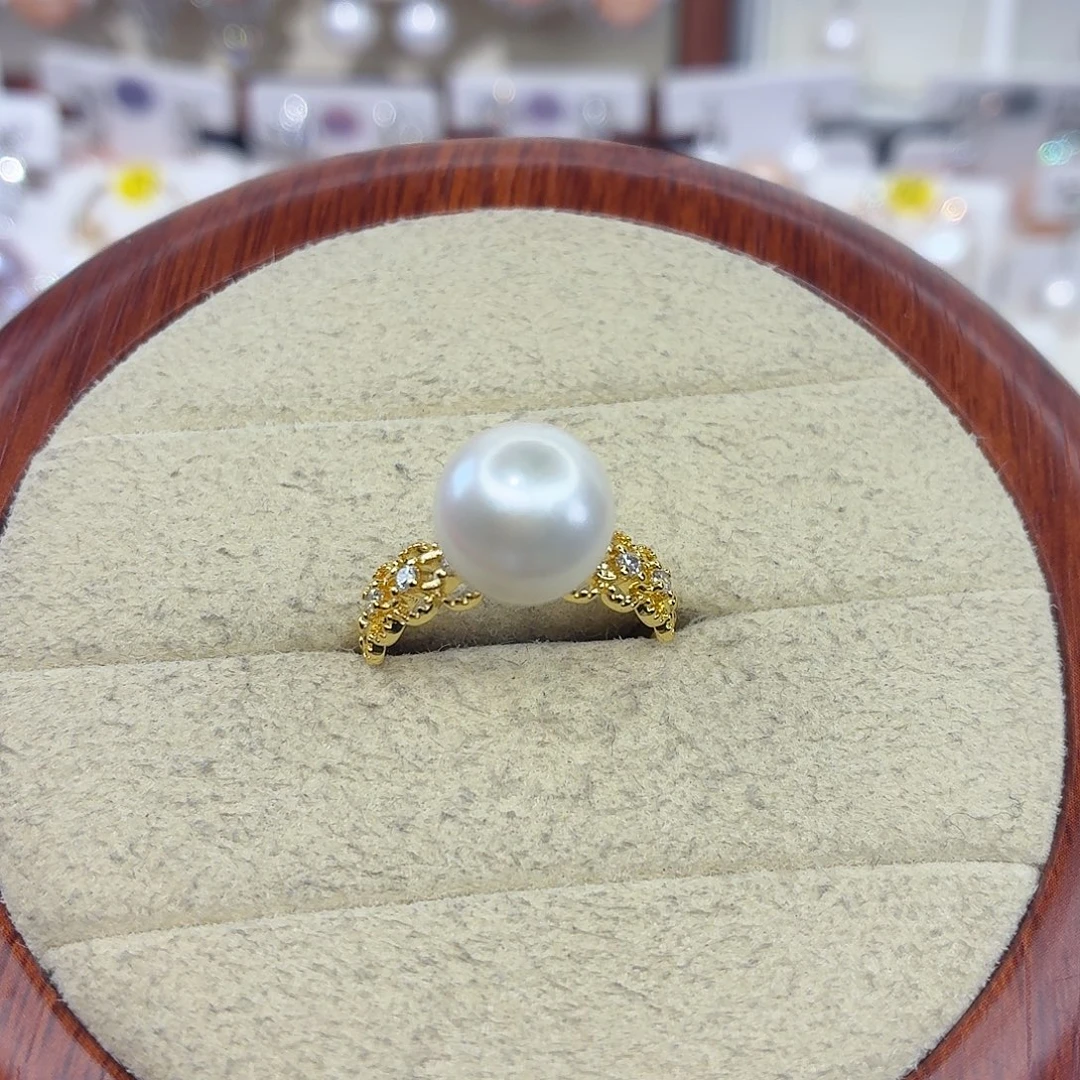 淡水珍珠合金戒指