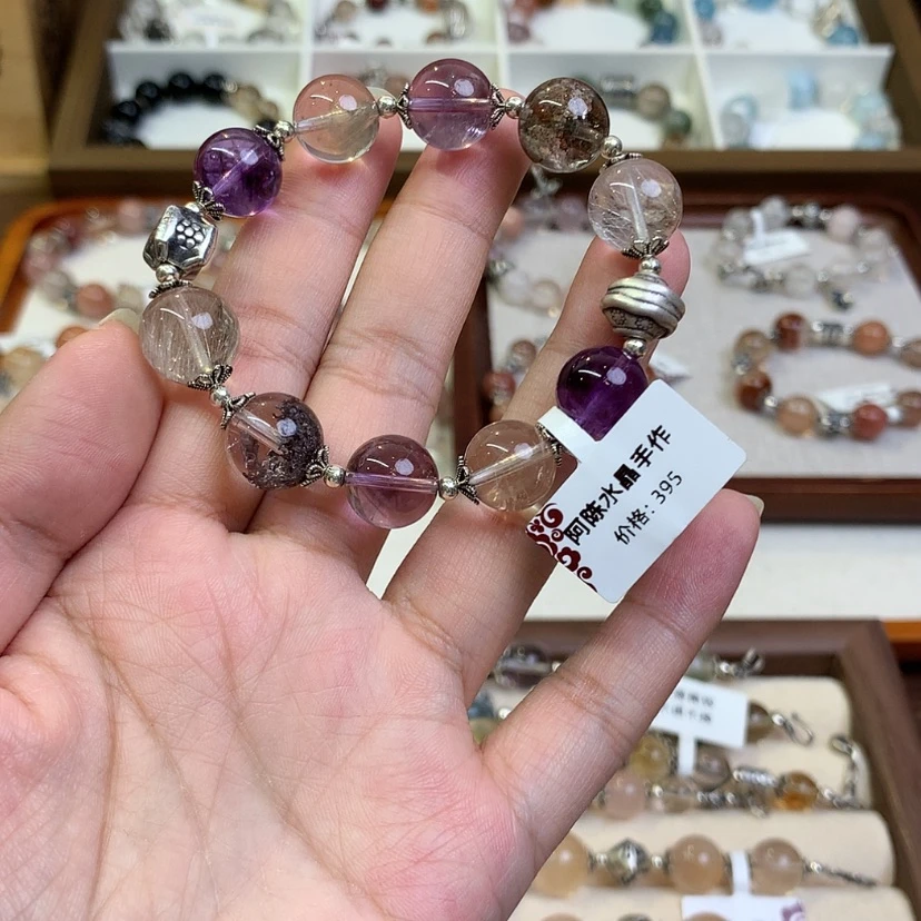 【闪购商品】烟晶手链银S925镶嵌