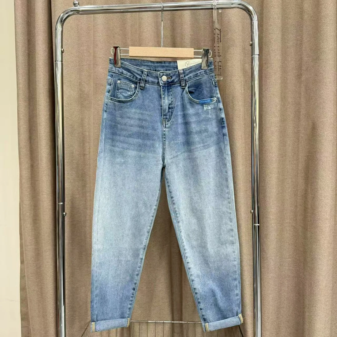 『牛仔裤Y』时尚百搭气质新款高级舒适杂志风牛仔裤7230