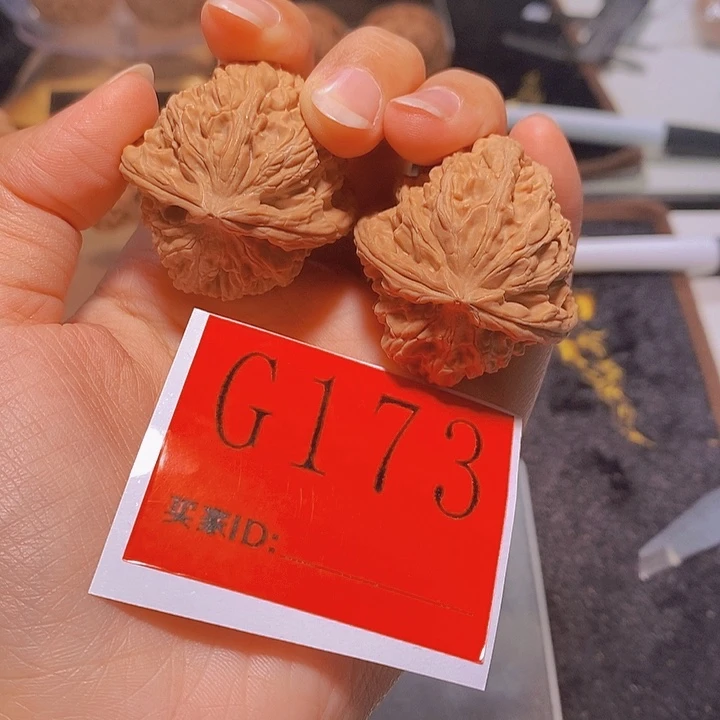 吊坠文玩核桃白狮子37